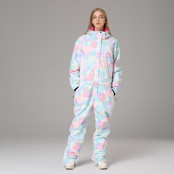 Vattentät One Piece Skiddräkter Snowboard Jumpsuit Sport XL / Style 2 Khaki