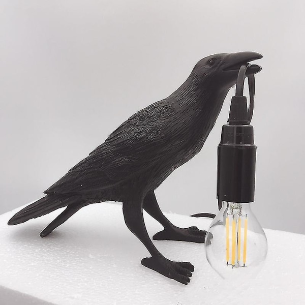 Crow Bordslampa Lucky Bird Skrivbordslampa Crow Bordslampa Resin White A UK