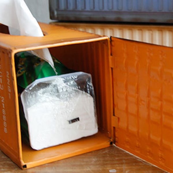 Retro Creative Container Design Iron Tissue Box Hemmabil