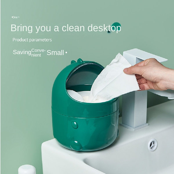 Plastsoptunna, lämplig för kontorshushållsshake-top Green
