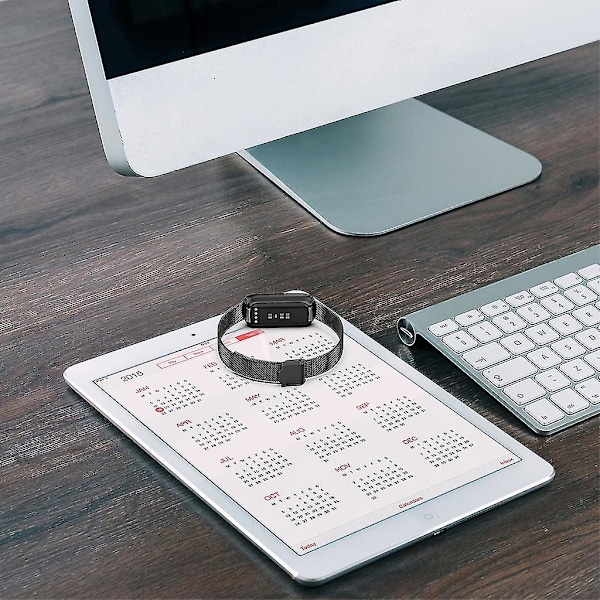 Band för Fitbit-luxe Sports Watch Handledsrem Loop Silver
