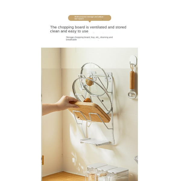 Iron Pot Cover Ram, perforerad vägghängande bälte vatten White