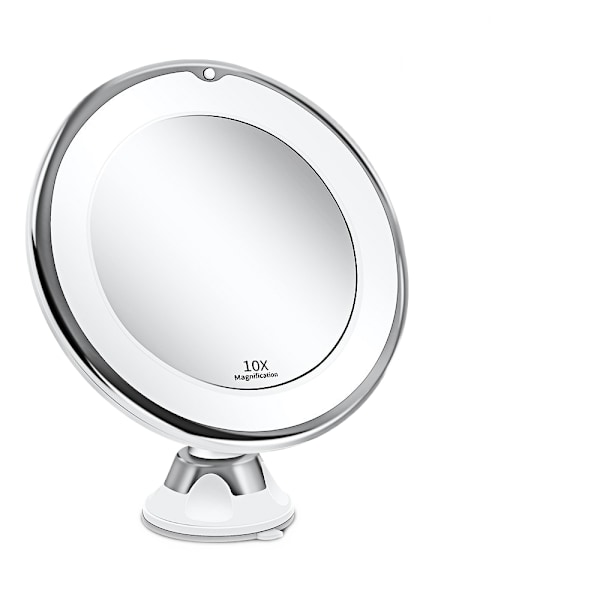 Cirkel Bakgrundsbelyst Sminkspegel Med LED-lampor 10X