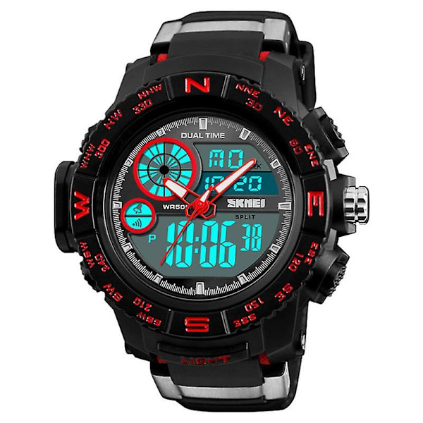 SKMEI 1332 Dual Display Digital Watch Men Chronograph Alarm