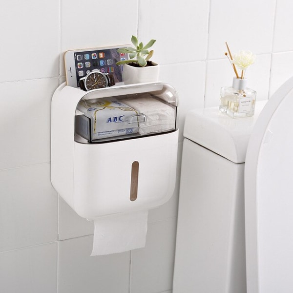Bärbar toalettpappershållare Hygienisk pappersdispenser Hem
