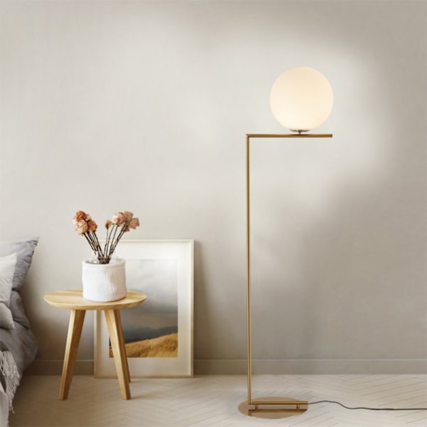 Glaskula Golvlampa Stativ Lampa Personlighet Sovrum Sängbord