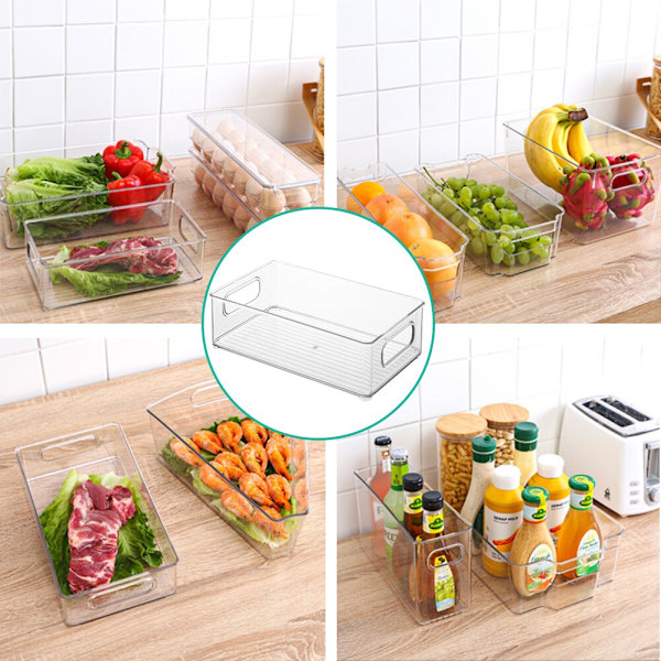 Transparent Kylskåp Organizer Bin förvaringsbox