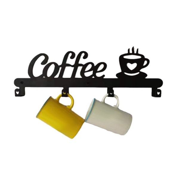 Kaffemugghållare Väggmonterad (4 krokar), kök eller kaffe