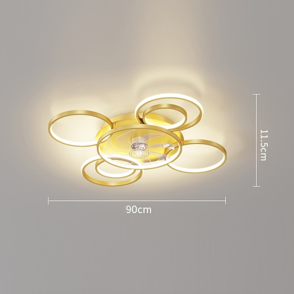 Modern Minimalistisk Vardagslampa Inverter Fläkt Lampa Tunn