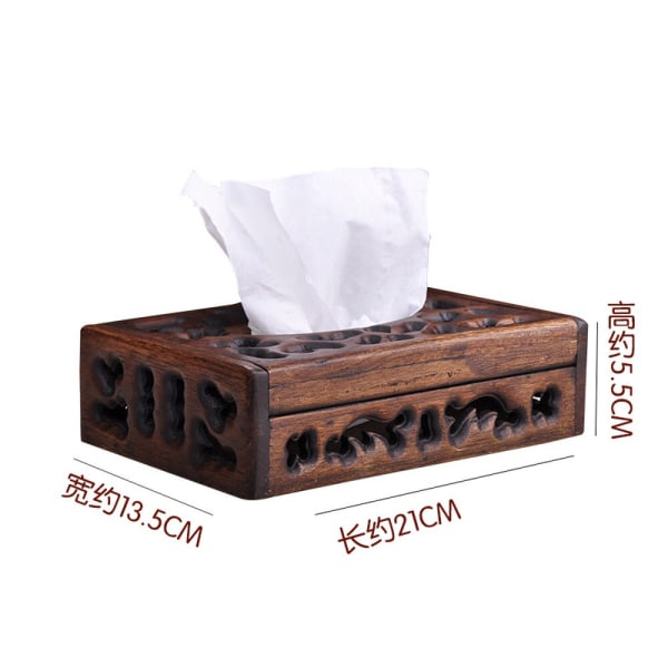 Thai Retro Trä Tissue Box Vardagsrum Creative European