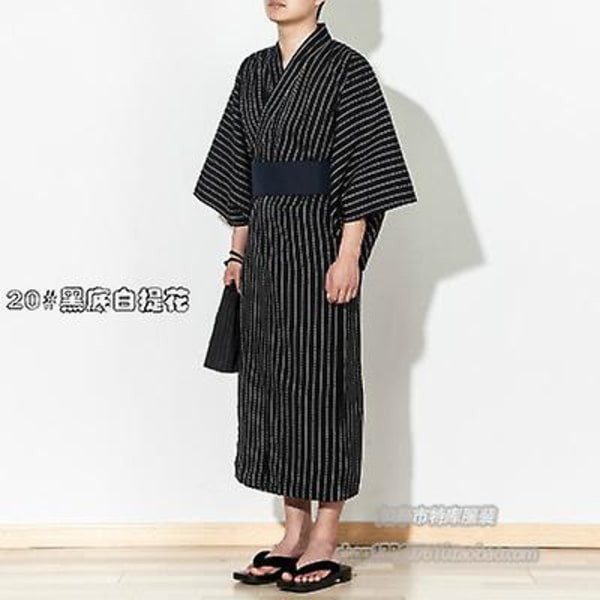 Traditionell Japan Kimono Yukata Herrförband 95 % bomull 1 L