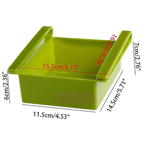 1 st Plastlåda Organizer Kylskåp Förvaringsbox Rack Hylla