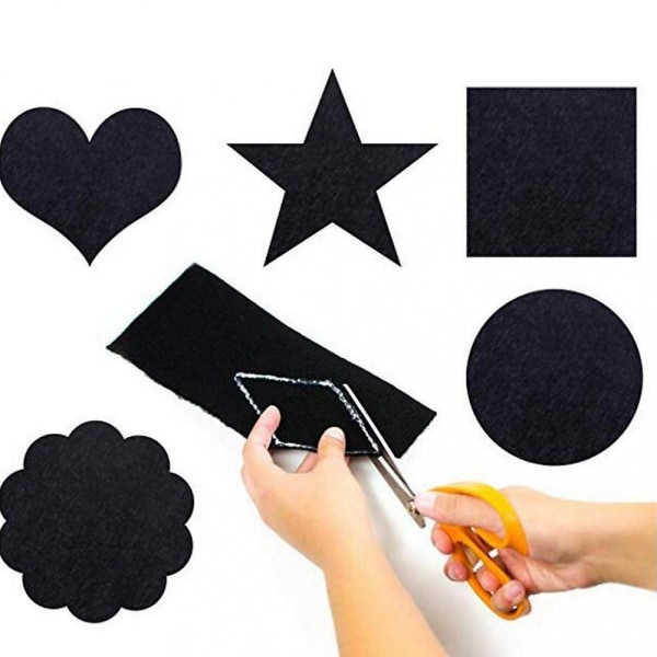 Svart filttyg självhäftande ark Multipurpose Velvet Sheet
