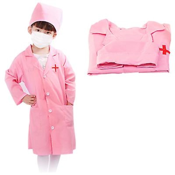 Doktor sjuksköterska cosplay barndräkt (rosa)