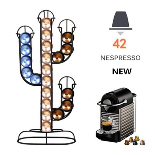 Nespresso Cactus Rack Hållare för displayhållare i rostfritt stål