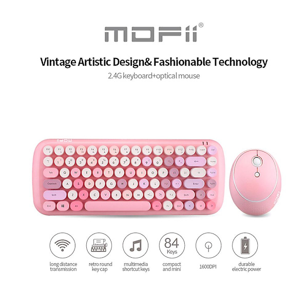 Mofii Wireless Mini Candy Keyboard Mus Combo Set Mix Color