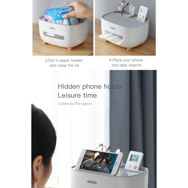 Hem Tissue Box Desktop Kök Servetthållare Förvaring