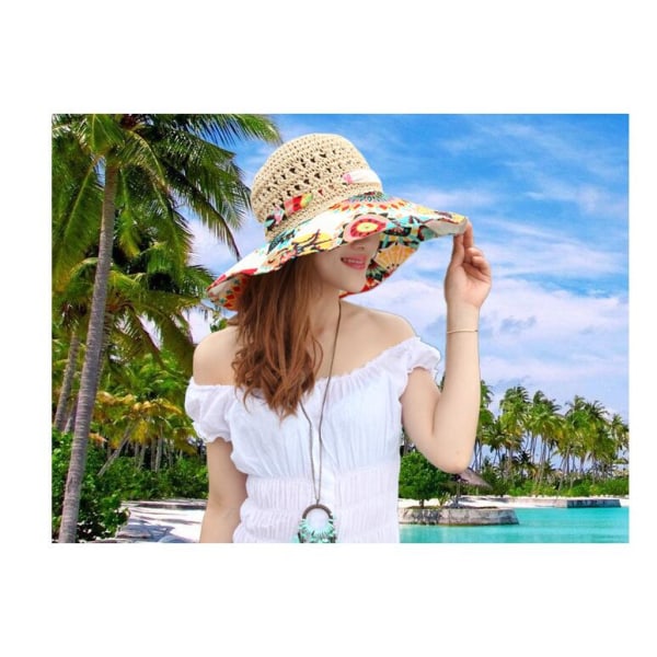 Mode solhatt för kvinnor semester strand halmhatt kvinnlig