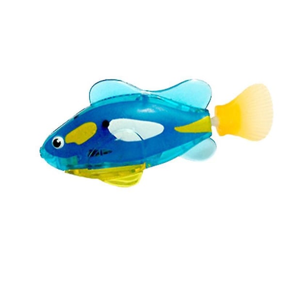 Lys upp Elektrisk Simning Fisk Vatten Lek Toy Electronic Blue