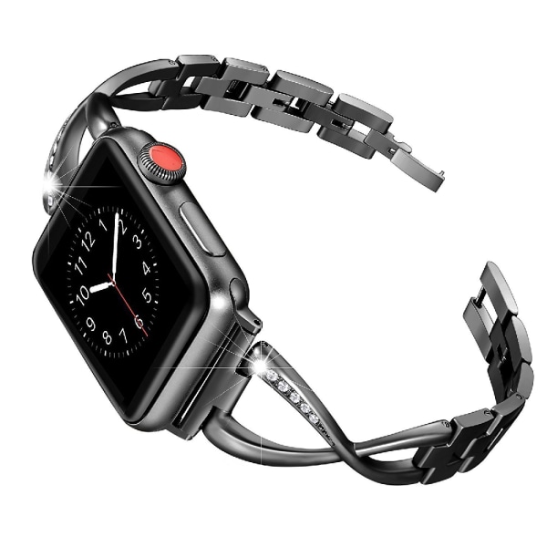 38/40 mm, 42/44 mm metallarmband för Apple Watch 6 Black 38/40mm