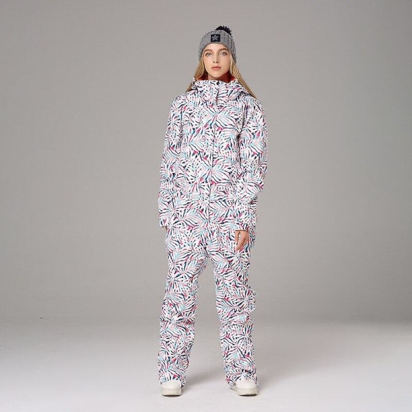 Vattentät One Piece Skiddräkter Snowboard Jumpsuit Sport L / Style 2 Green