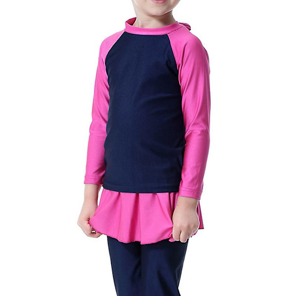 Muslimska Barn Flickor Cover Islamiska Beachwear Badkläder Grey 2-3 Years