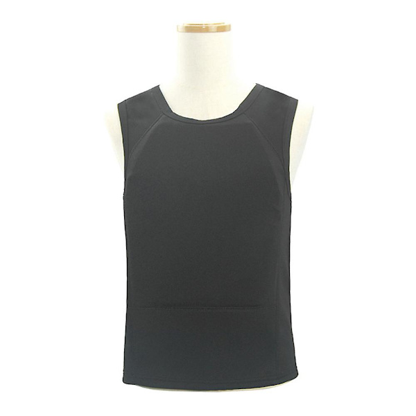 Skottsäker T-shirt Klass 3a Osynligt säkerhetsskydd Black XL