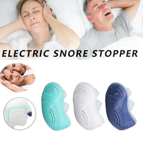 Micro Electric Cpap Noise Anti Snoring Device Sömnapné Green