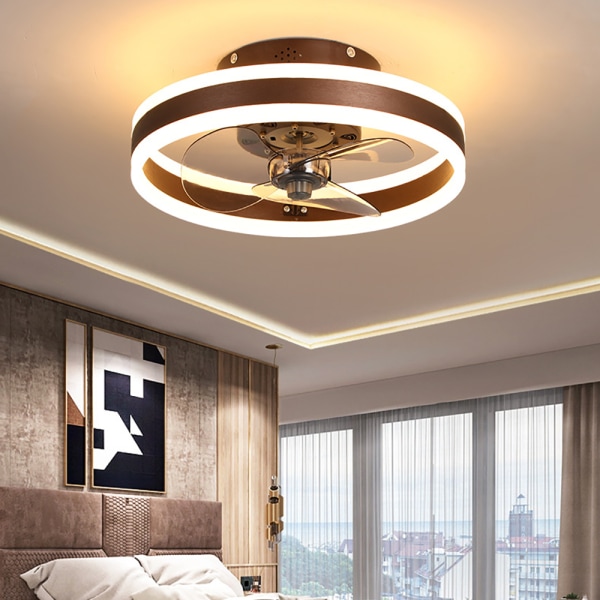 40 cm LED-fläkt takljus, 6-växlad fjärrkontroll Modernt sovrum