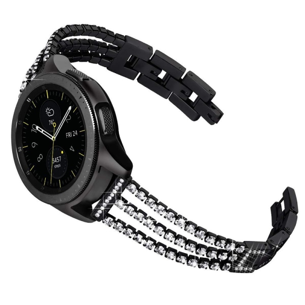 20 mm/22 mm rem för Samsung Galaxy Watch Tre diamantkedjor Black 20mm