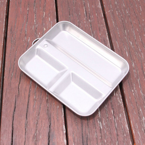 Rostfritt stål Utomhuscamping Square Lunch Box Travel