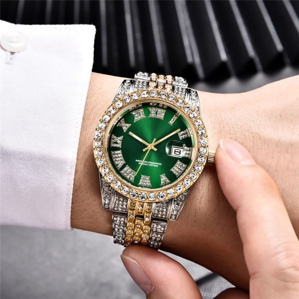 Hip Hop Diamond Watch Herr Lyxmärke Herr Watch