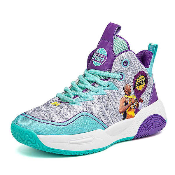 Barn Basketskor Andas Sneakers Trendiga Casual Cyan 31