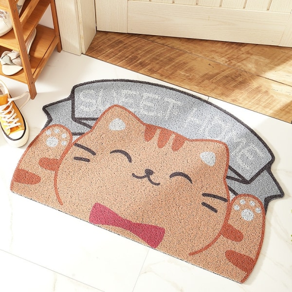 Cat Shape Dörrmattor Anti-Slip Golv Oregelbunden matta För