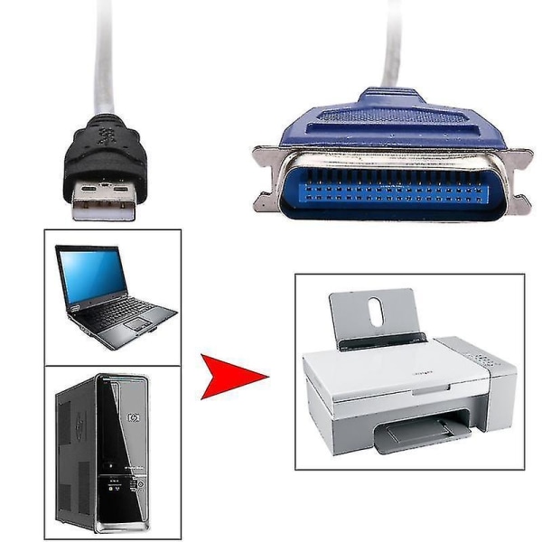 Högkvalitativ USB 2.0 till parallell 1284 36-stifts skrivaradapter