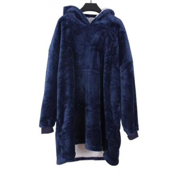 Plus Size Hooded Filt Kappa Förtjockad Tv Filt Pyjamas