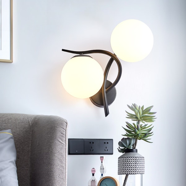 Vägglampa inomhus, kreativ postmodern enkel stil, 6016 Black
