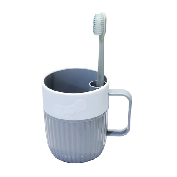 Plast munvatten kopp med tecknat mönster tvåfärgad Grey