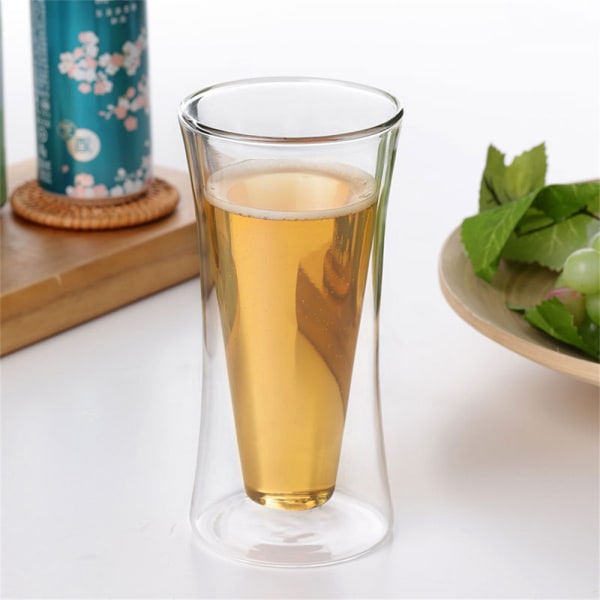 Högt borosilikatglas för cocktail dubbelt klart glas