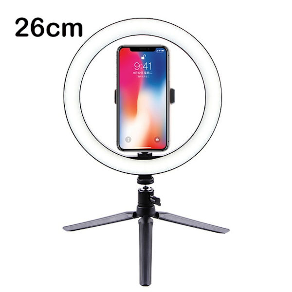 10 tums USB laddning Ny Selfie Ring Light Flash Led-kamera