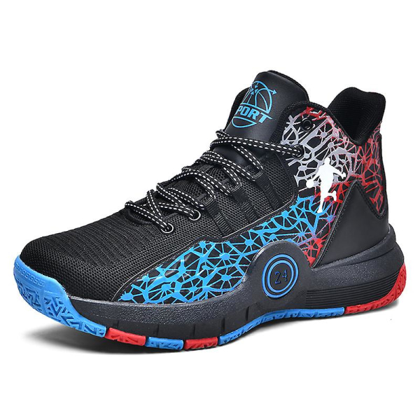 Män Basketskor Mode Halkfria sneakers Andas BlackBlue 39