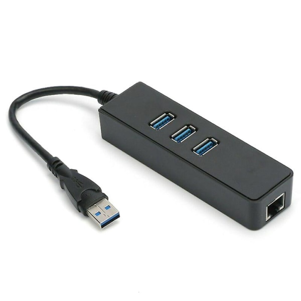 3-portars USB 3.0 Gigabit Ethernet Multi Hub Splitter-nätverk