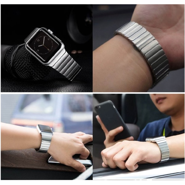 38/40/41MM, 42/44/45MM metallrem för Applewatch5/6/7 med Gold 42/44/45MM