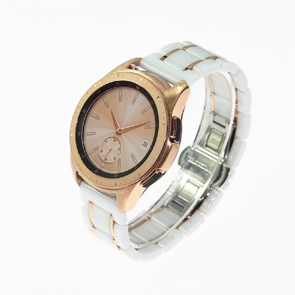 20 mm, 22 mm keramiskt armband för Samsung GALAXYWatchs2S/3S/4 White 22mm