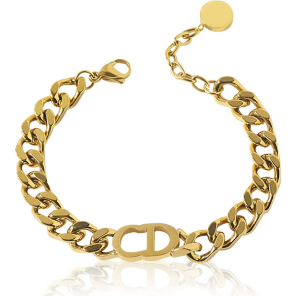 18k förgylld mode rostfritt stål halsband armband för
