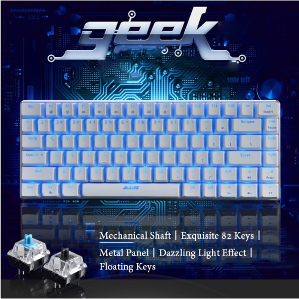 qwert Mekaniskt speltangentbord 18-läges RGB-bakgrundsbelyst USB