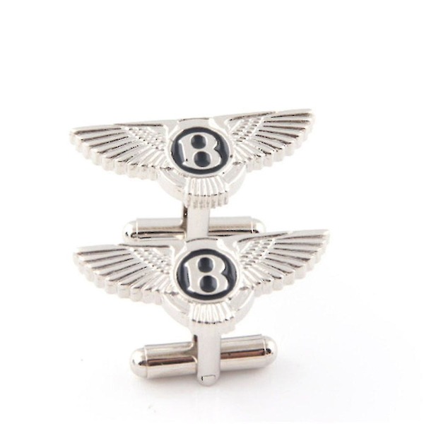 Exklusiv fransk skjorta för billogotyp Manschettknappar Bentley-logotyp