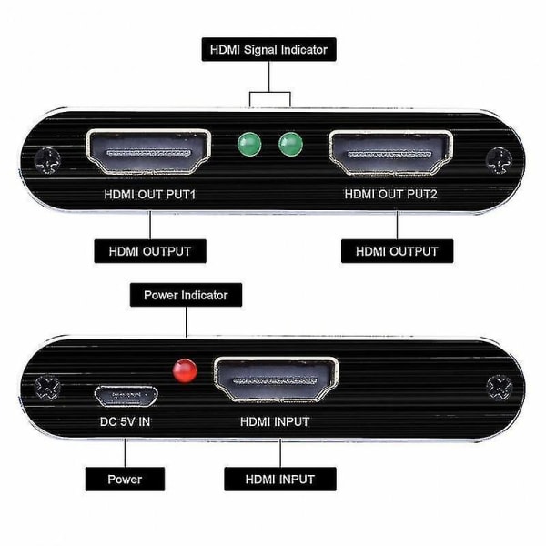 1x2 HDMI Splitter-3d/1080p/4k