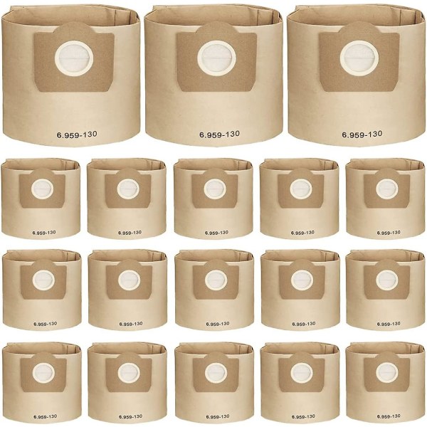 12-pack dammsugarpåsar för Karcher Wd3 Mv3 Wd3p,