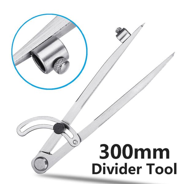 300 mm Längd Kolstål Wing Divider Blyertsmärkning